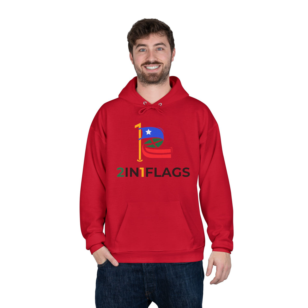 Custom 2in1 Flag Hoodie with custom dual flag design