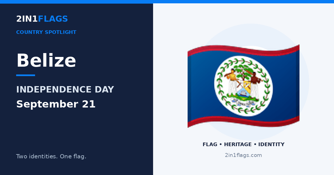 Belize Independence Day featured image by 2in1Flags