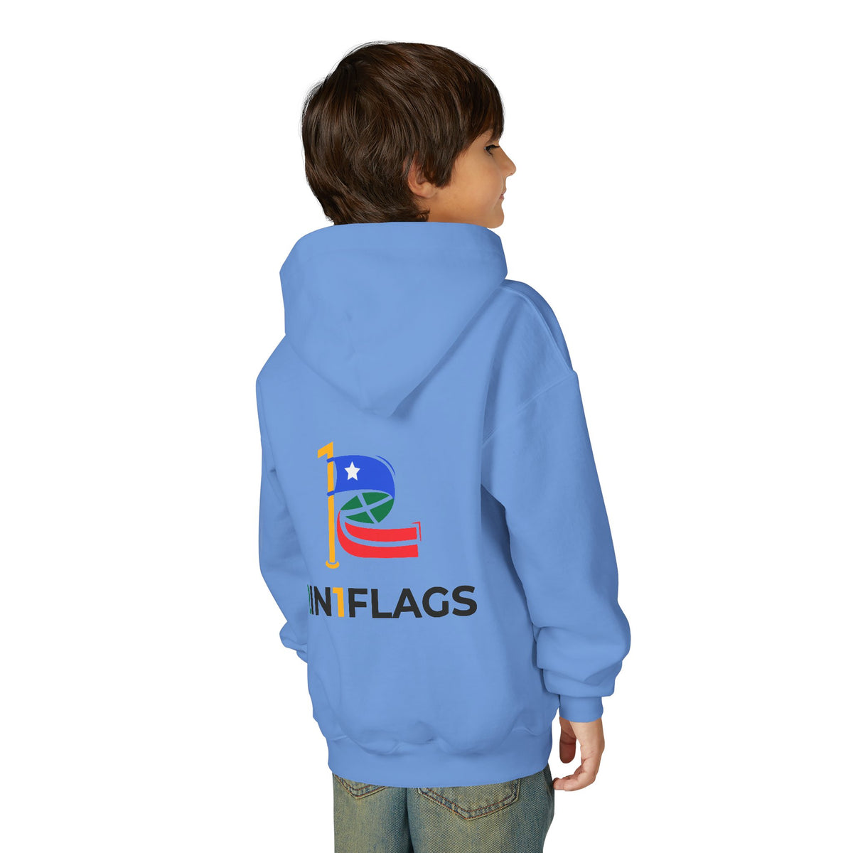 Custom 2in1 Flag Youth Hoodie with custom dual flag design