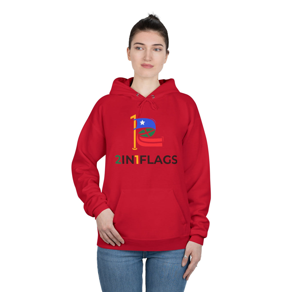 Custom 2in1 Flag Hoodie with custom dual flag design