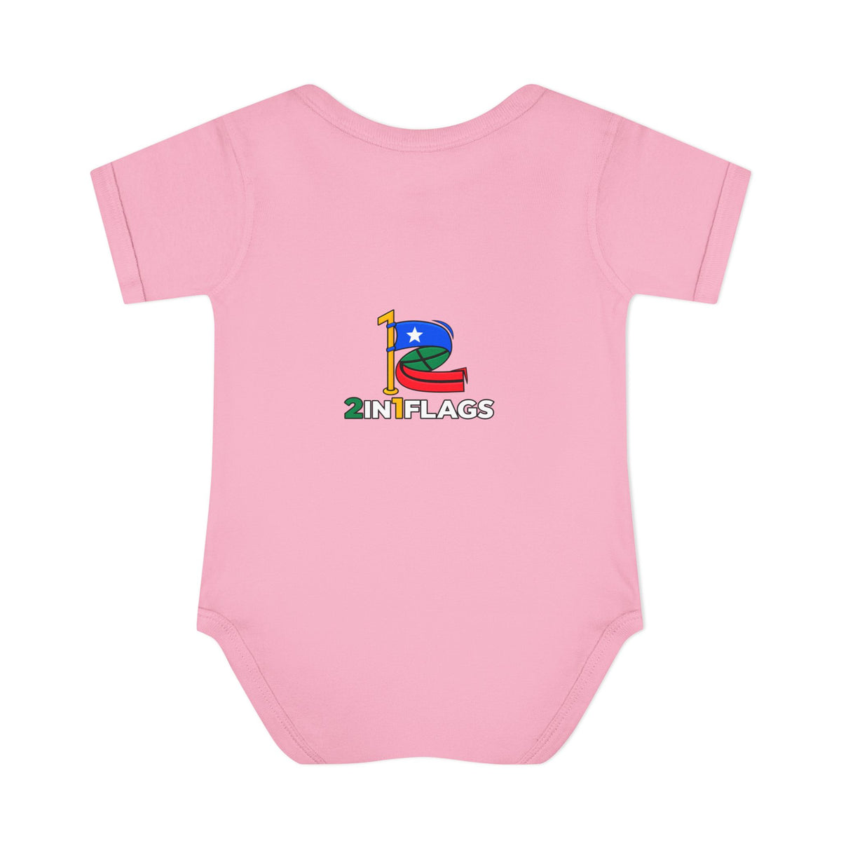 Custom 2in1 Flag Baby Bodysuit with custom dual flag design