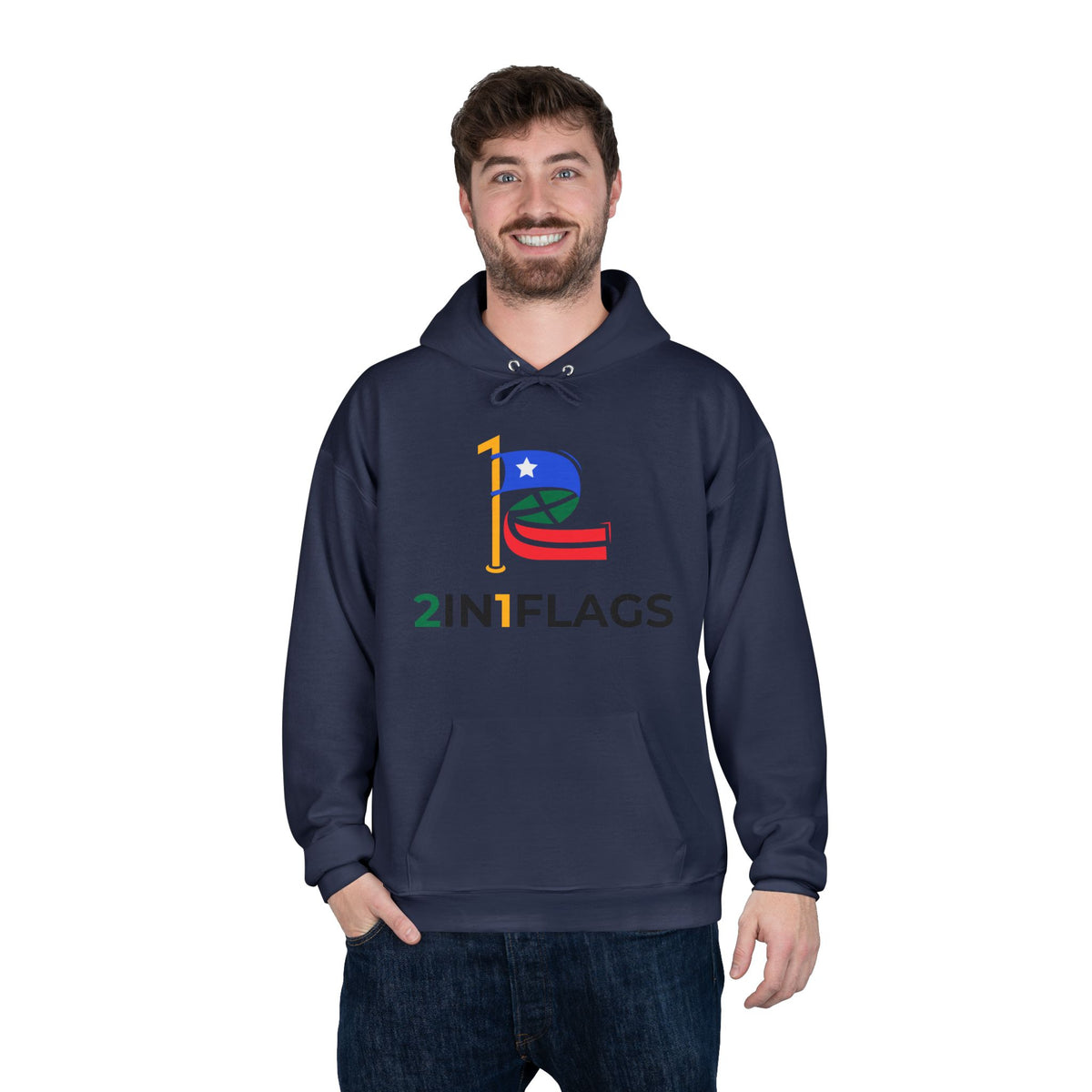 Custom 2in1 Flag Hoodie with custom dual flag design