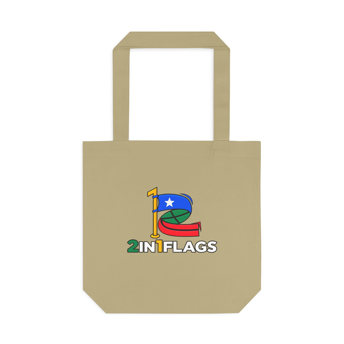 Custom 2in1 Flag Tote Bag with custom dual flag design