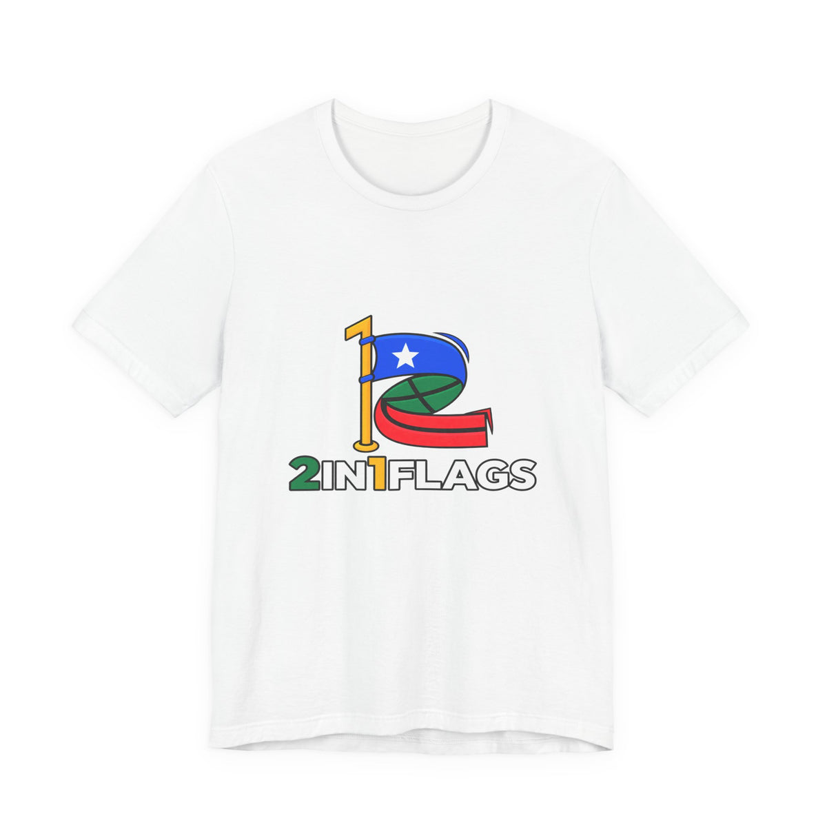 Custom 2in1 Flag T-Shirt with custom dual flag design