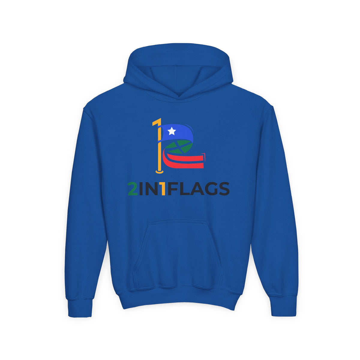Custom 2in1 Flag Youth Hoodie with custom dual flag design