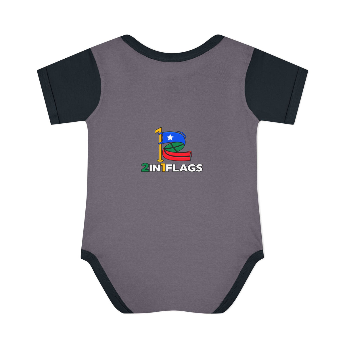 Custom 2in1 Flag Baby Bodysuit with custom dual flag design