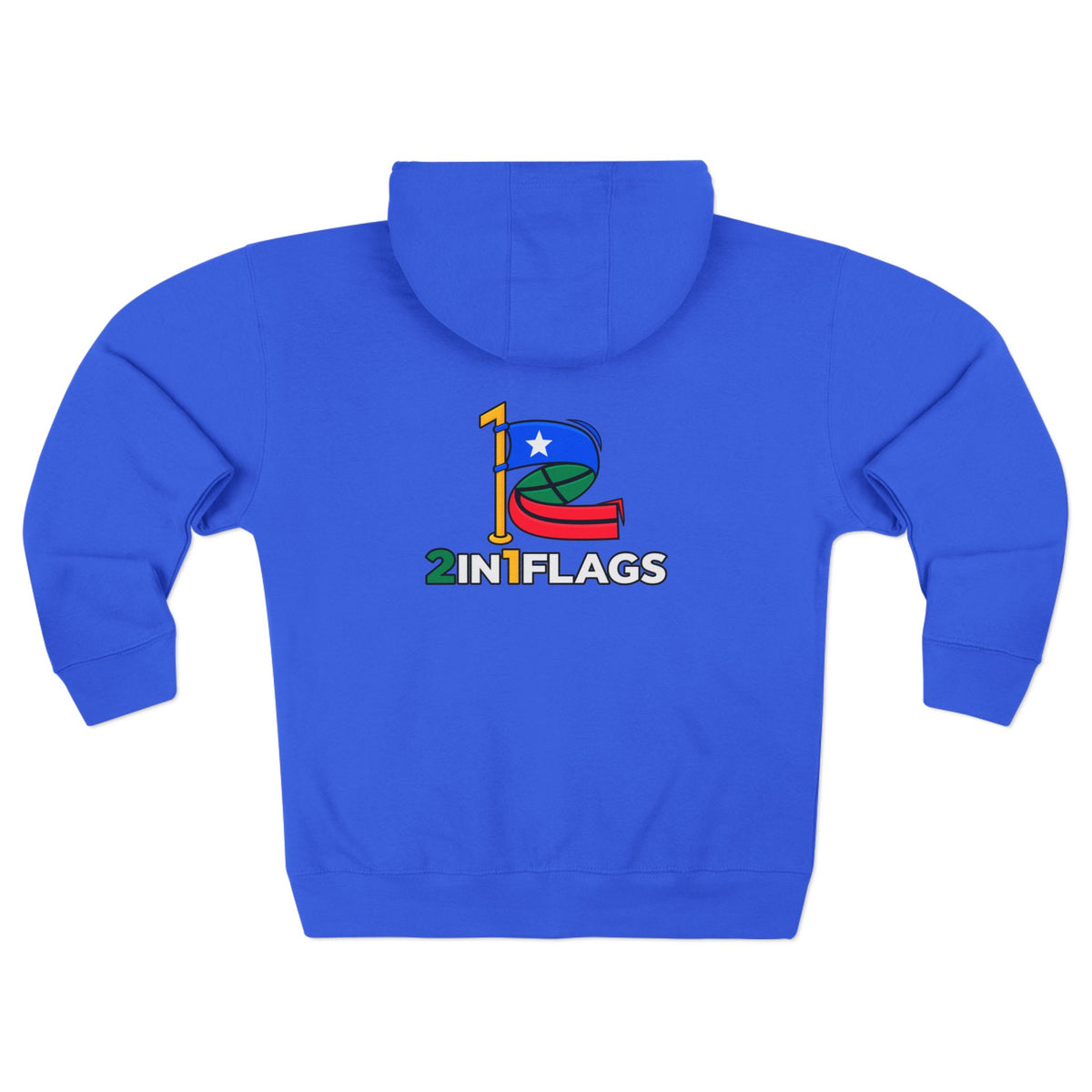Custom 2in1 Flag Zip Hoodie with custom dual flag design