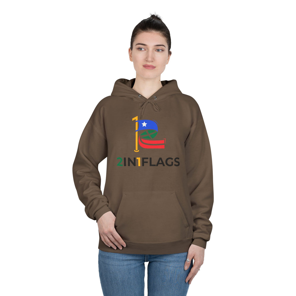 Custom 2in1 Flag Hoodie with custom dual flag design