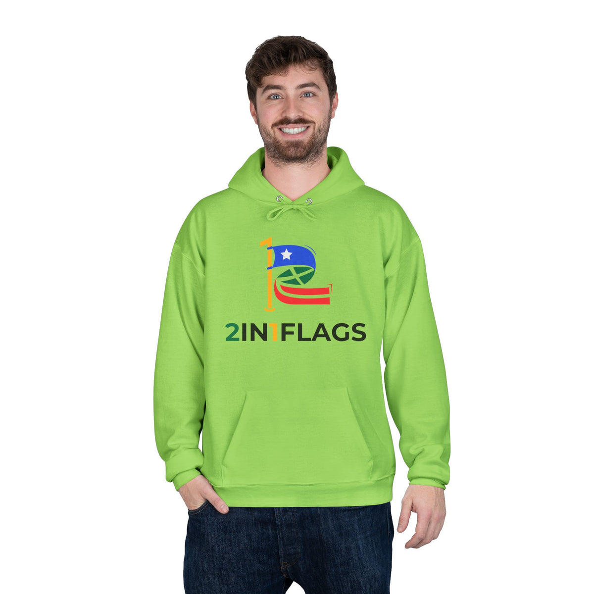 Custom 2in1 Flag Hoodie with custom dual flag design
