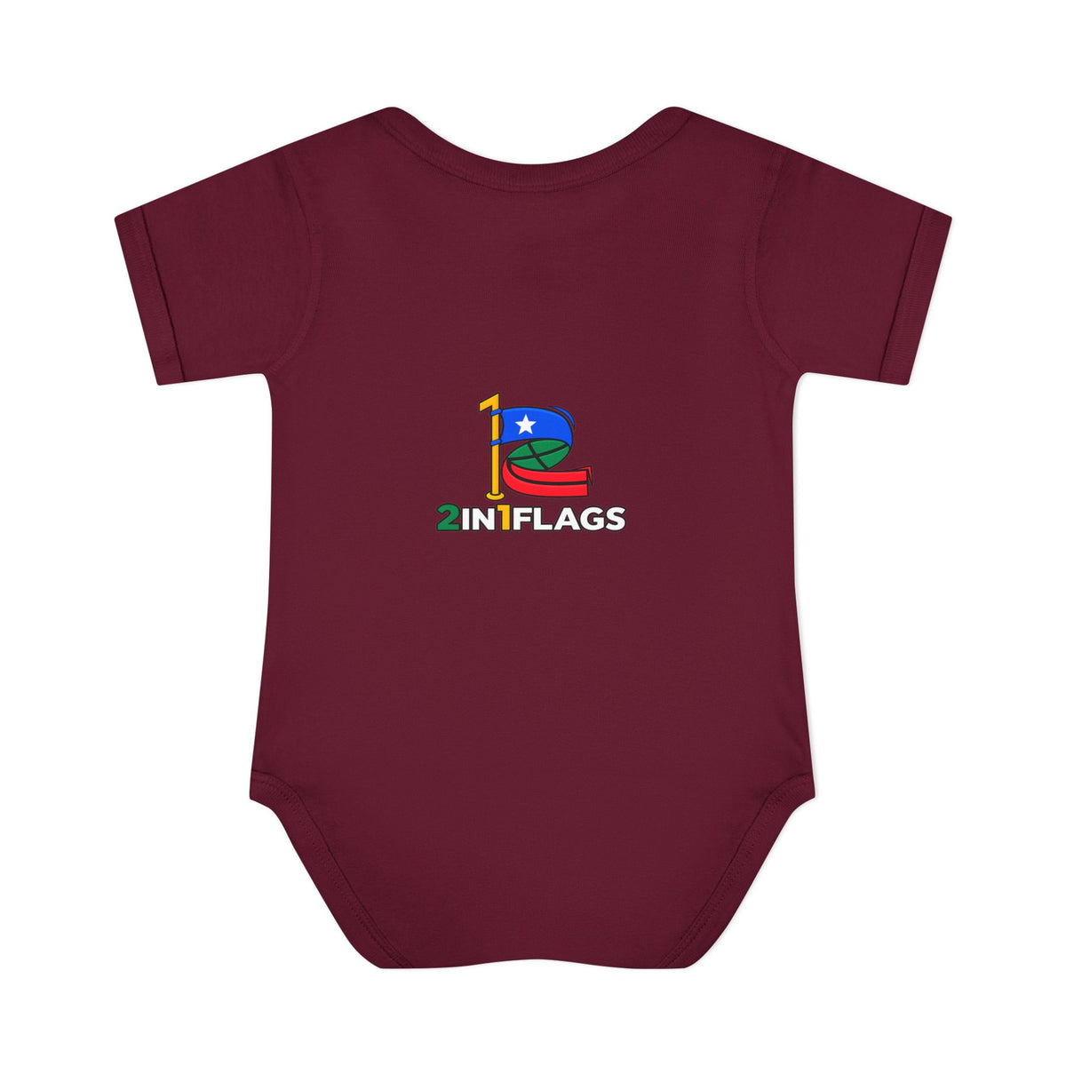 Custom 2in1 Flag Baby Bodysuit with custom dual flag design