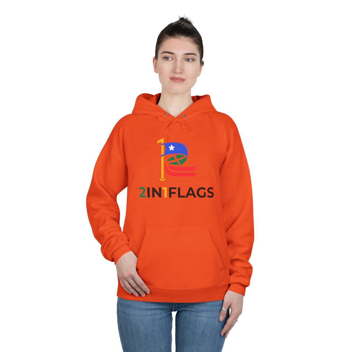 Custom 2in1 Flag Hoodie with custom dual flag design