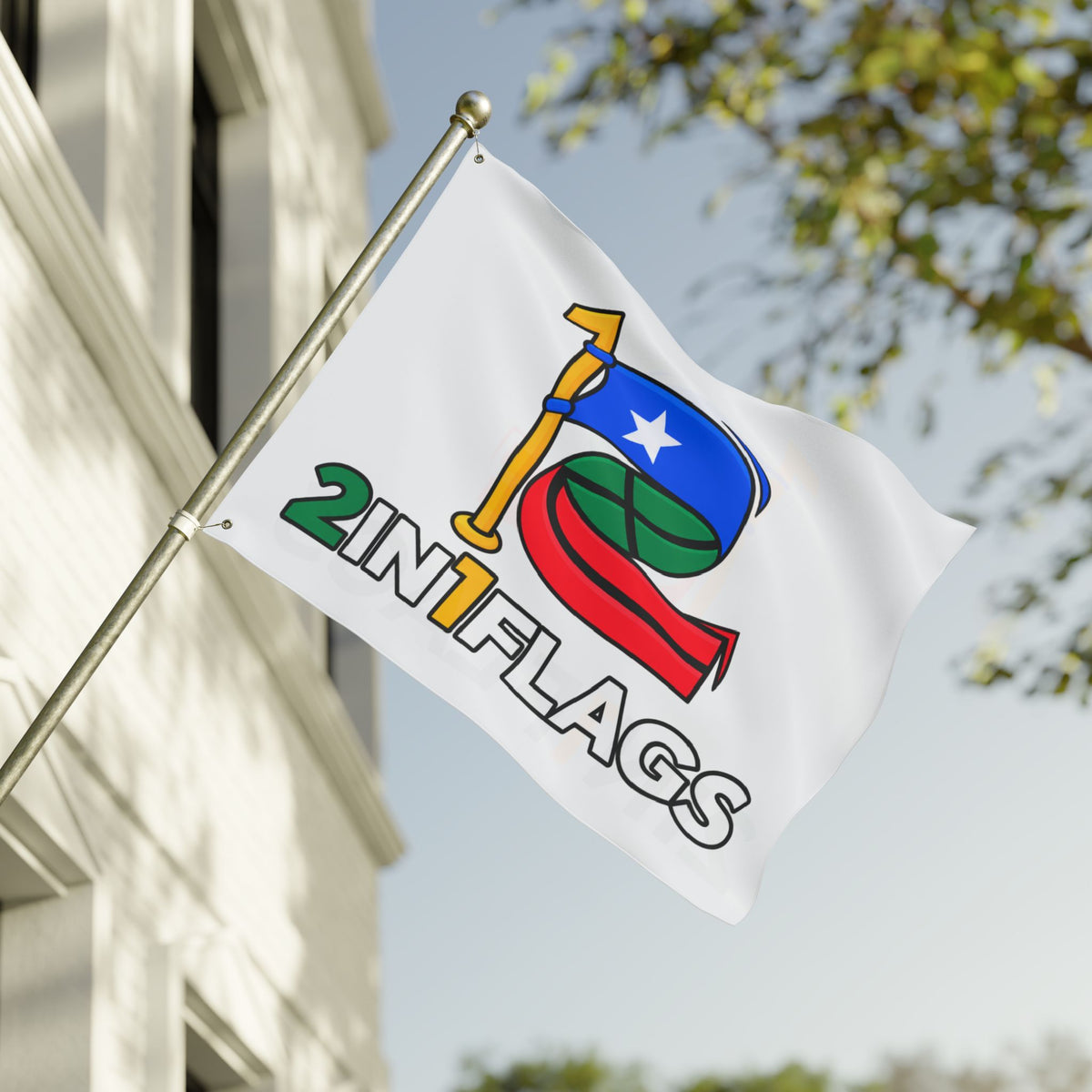 Custom Double-Sided 2in1 Flag with custom dual flag design