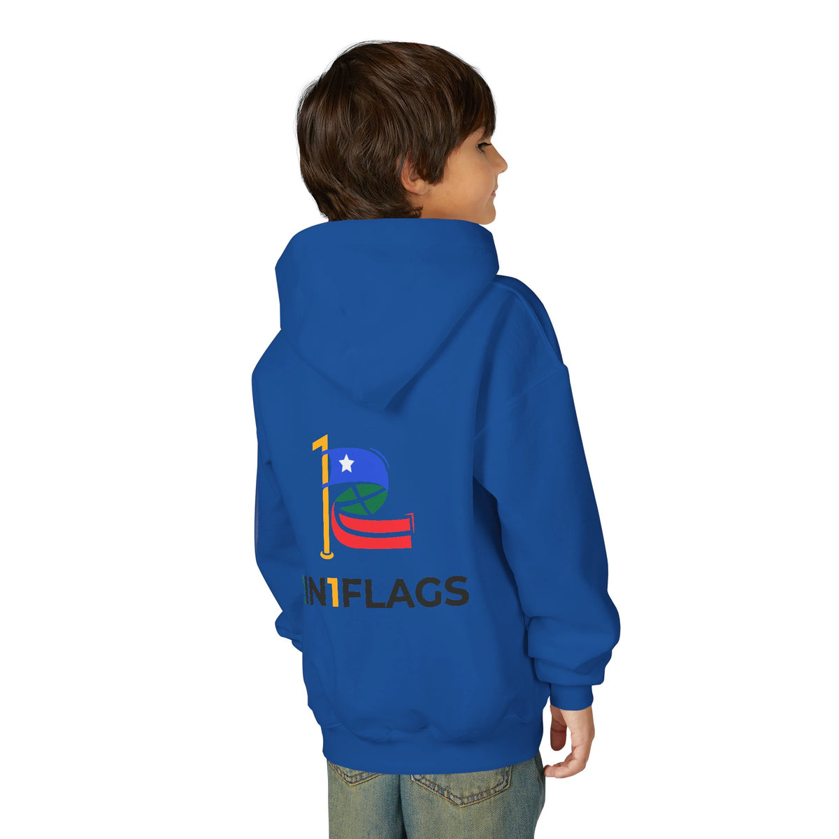 Custom 2in1 Flag Youth Hoodie with custom dual flag design