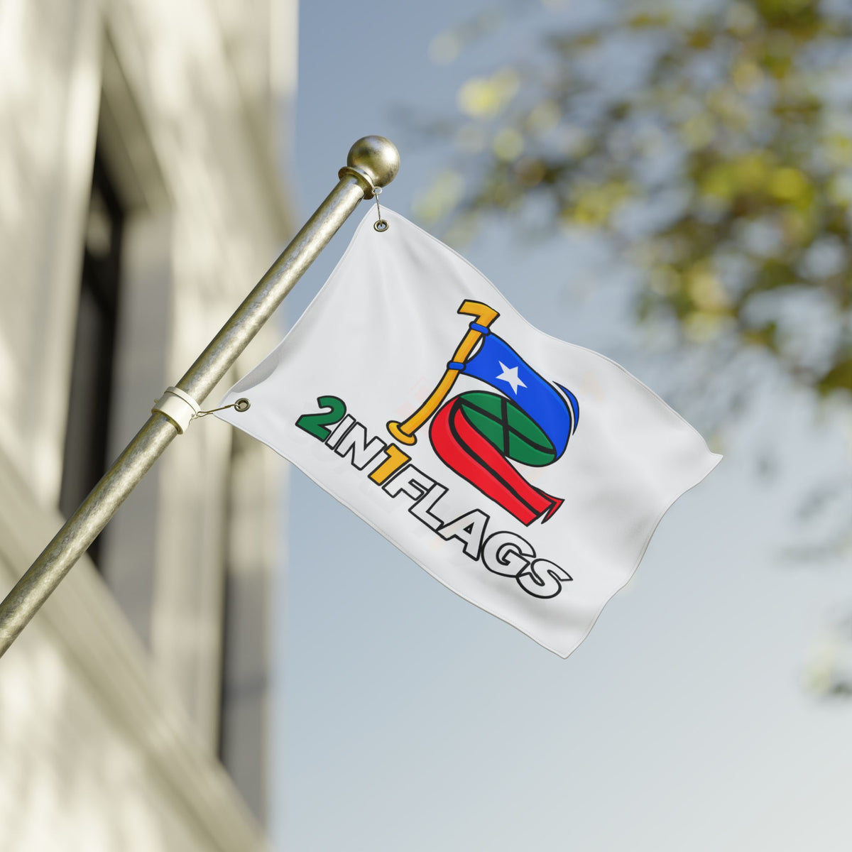Custom Double-Sided 2in1 Flag with custom dual flag design