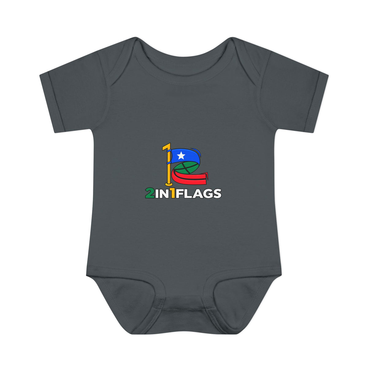 Custom 2in1 Flag Baby Bodysuit with custom dual flag design