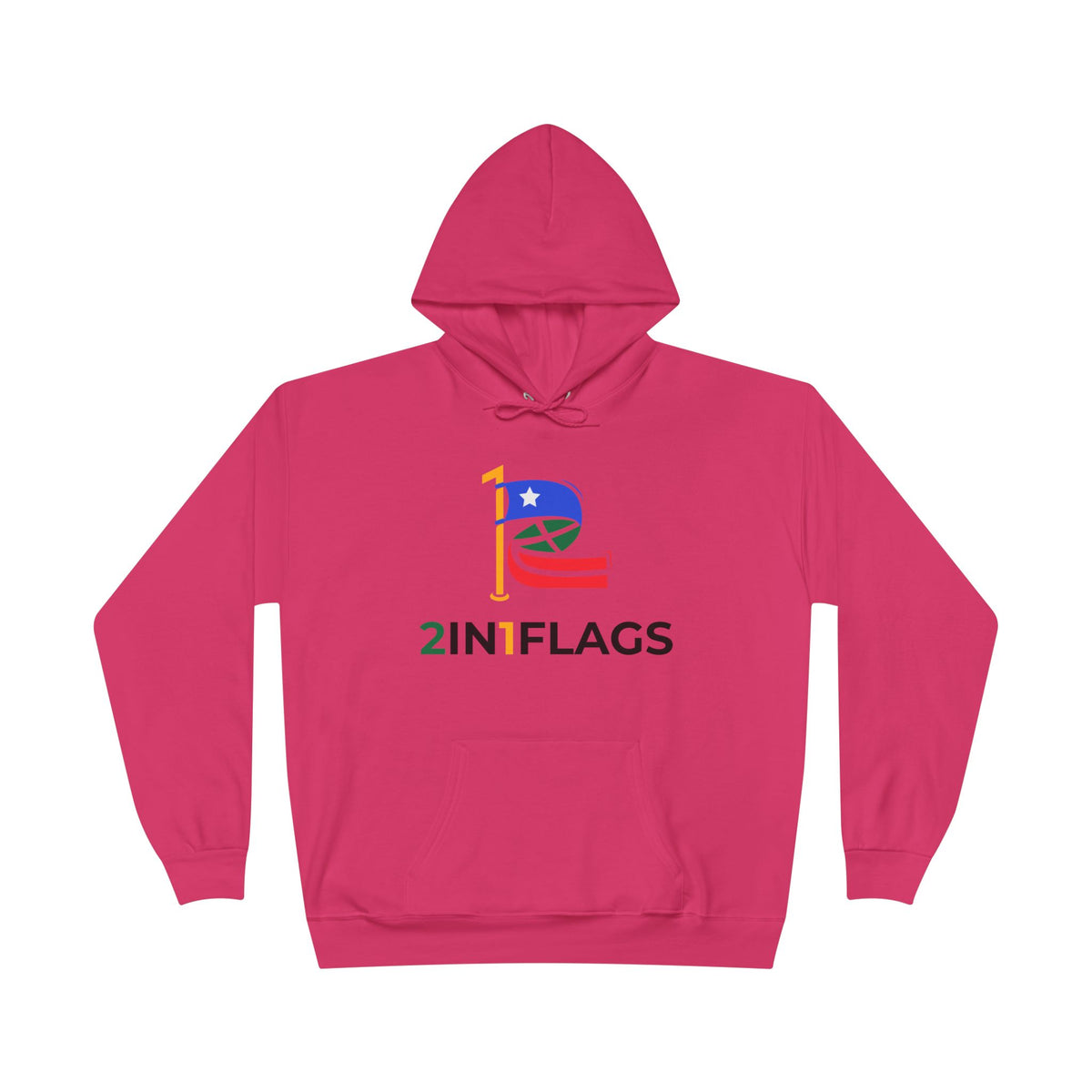 Custom 2in1 Flag Hoodie with custom dual flag design