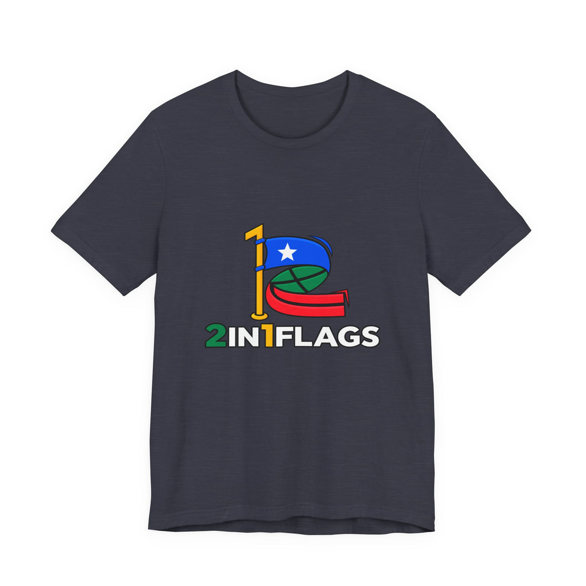 Custom 2in1 Flag T-Shirt with custom dual flag design