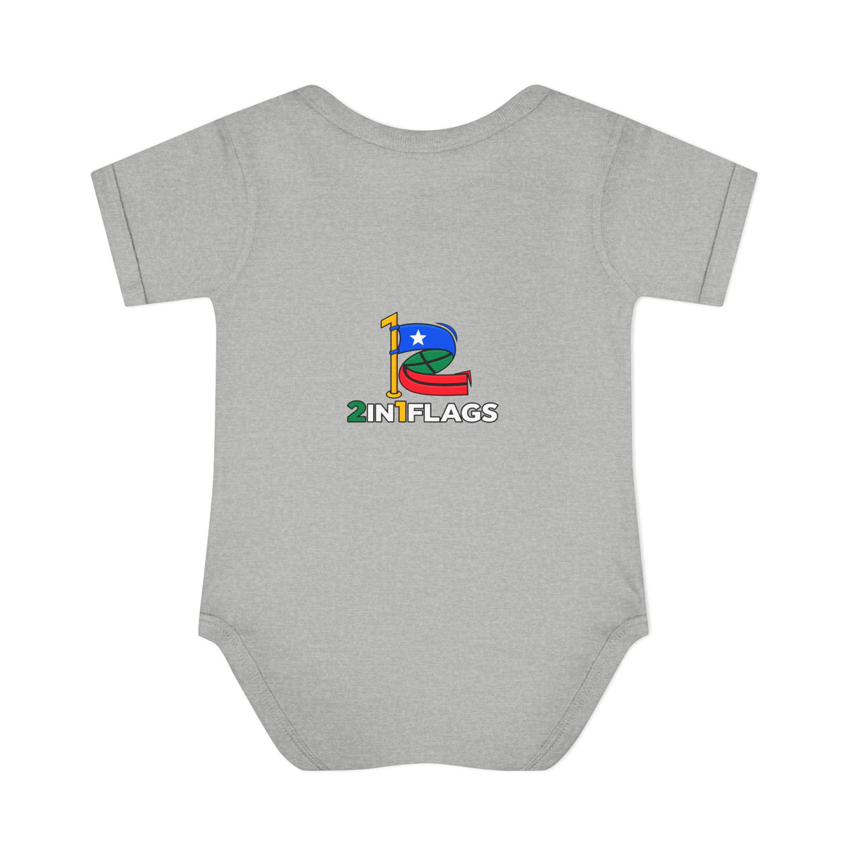Custom 2in1 Flag Baby Bodysuit with custom dual flag design