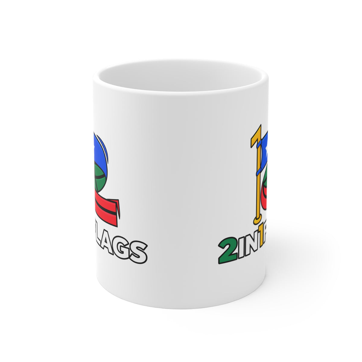 Custom 2in1 Flag Mug with custom dual flag design