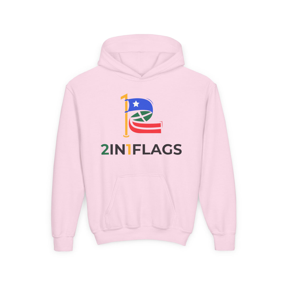 Custom 2in1 Flag Youth Hoodie with custom dual flag design