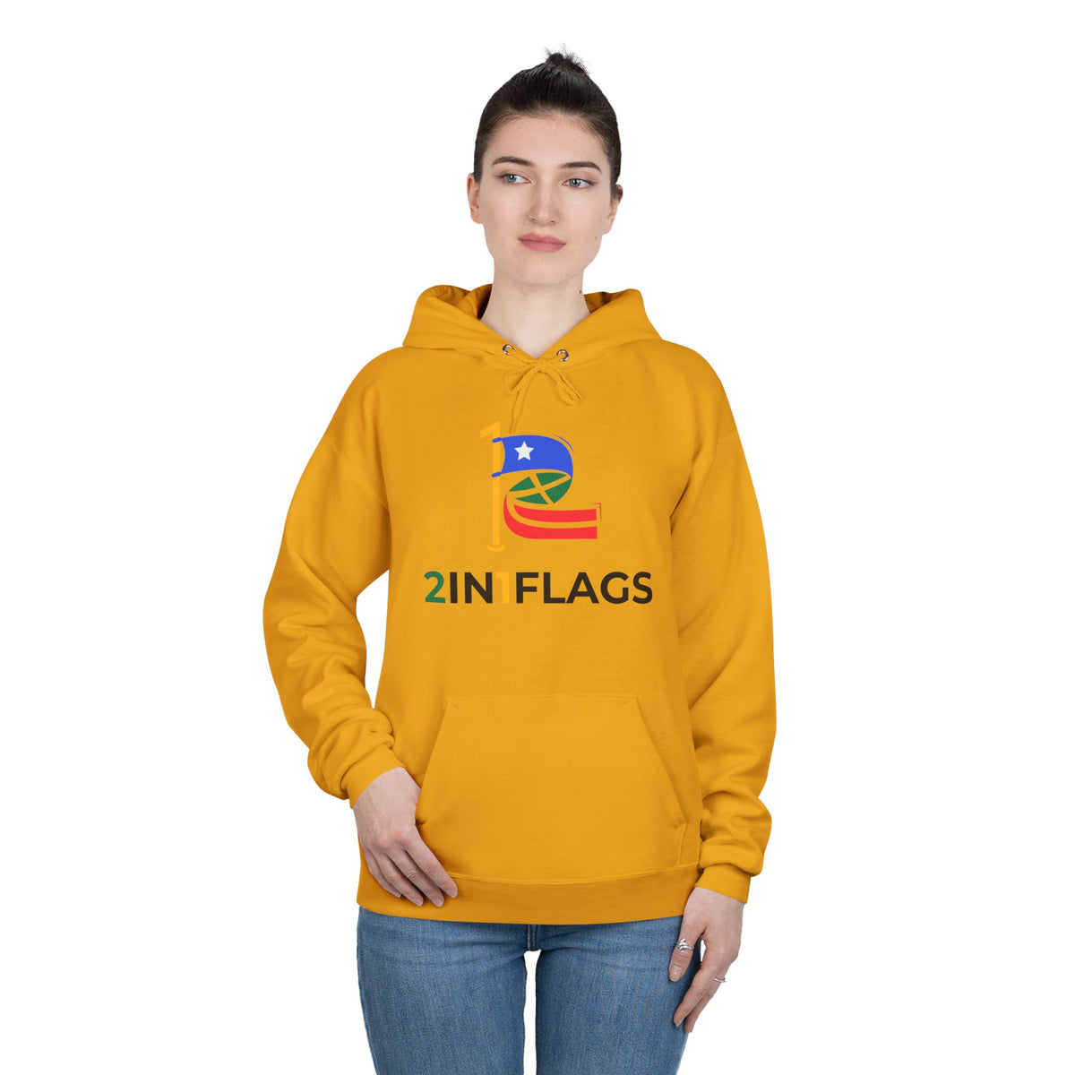 Custom 2in1 Flag Hoodie with custom dual flag design