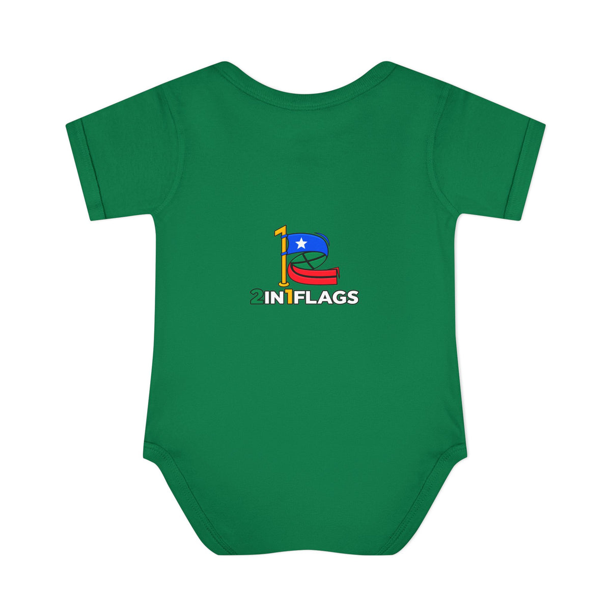 Custom 2in1 Flag Baby Bodysuit with custom dual flag design