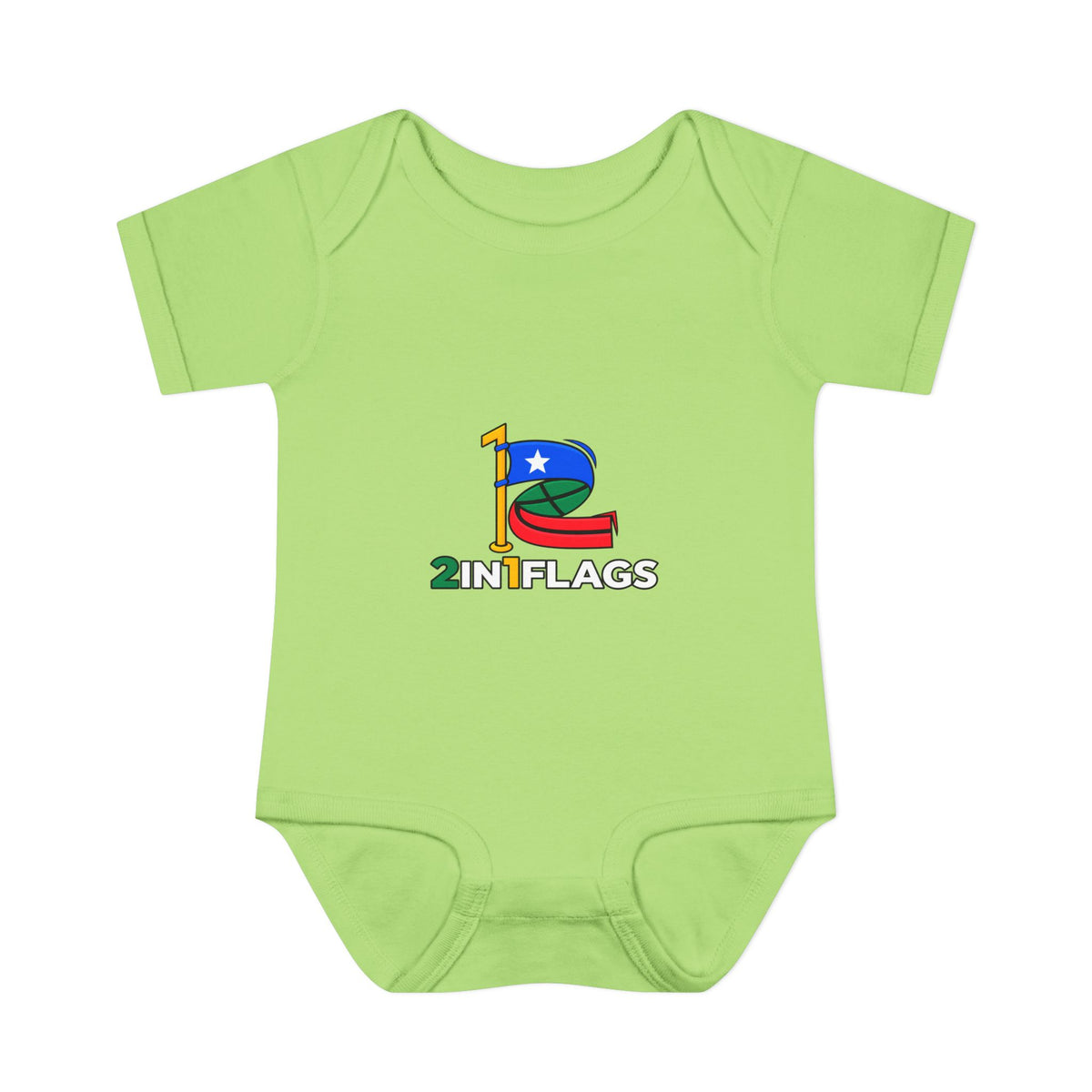 Custom 2in1 Flag Baby Bodysuit with custom dual flag design