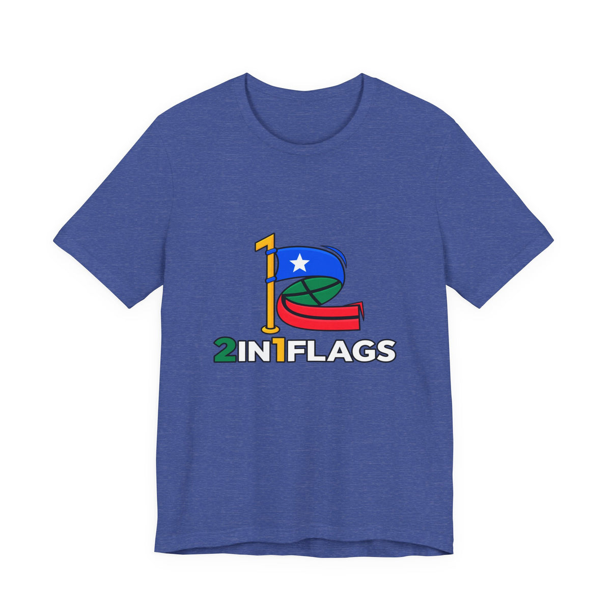 Custom 2in1 Flag T-Shirt with custom dual flag design