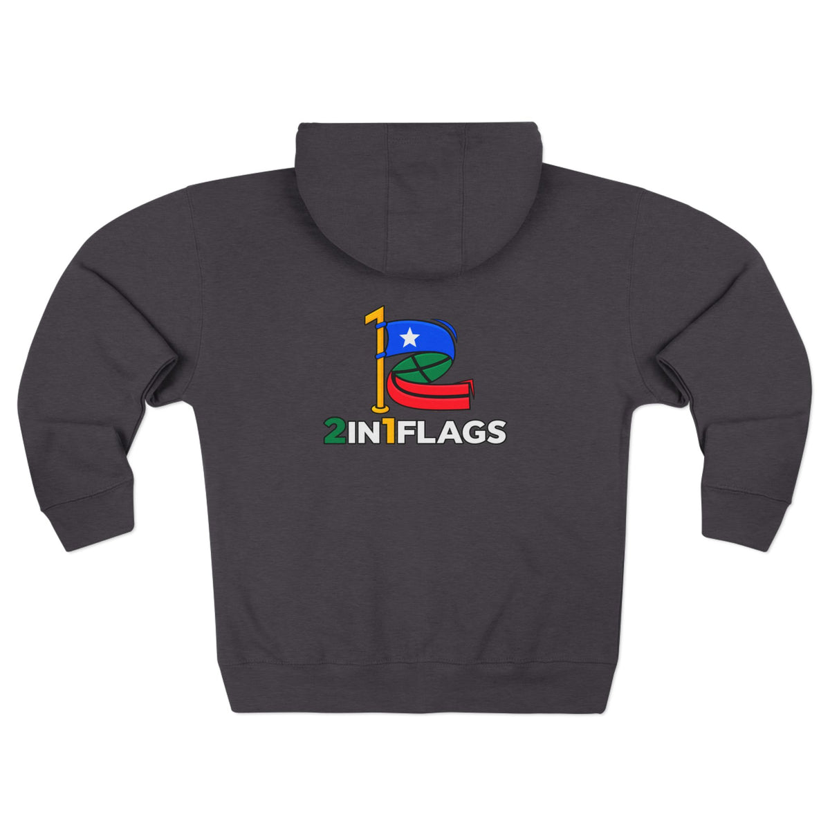 Custom 2in1 Flag Zip Hoodie with custom dual flag design