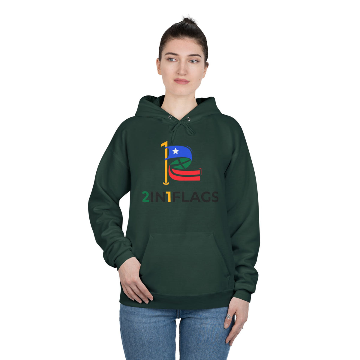 Custom 2in1 Flag Hoodie with custom dual flag design