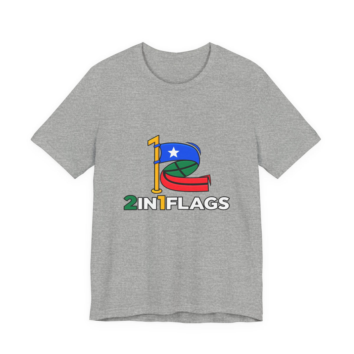 Custom 2in1 Flag T-Shirt with custom dual flag design