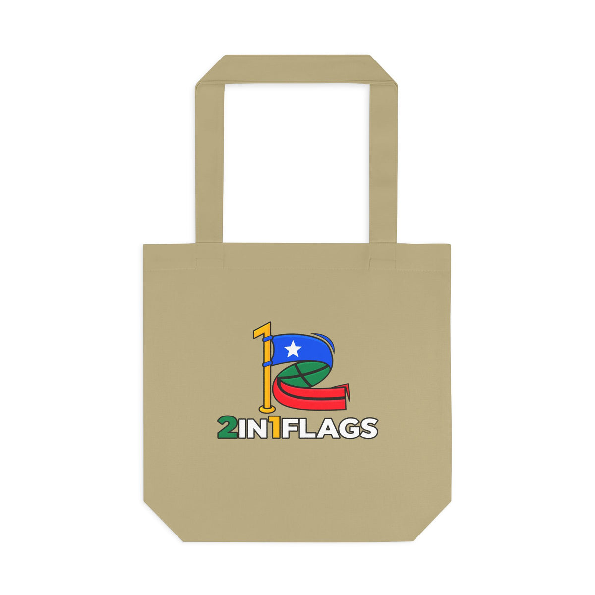 Custom 2in1 Flag Tote Bag with custom dual flag design