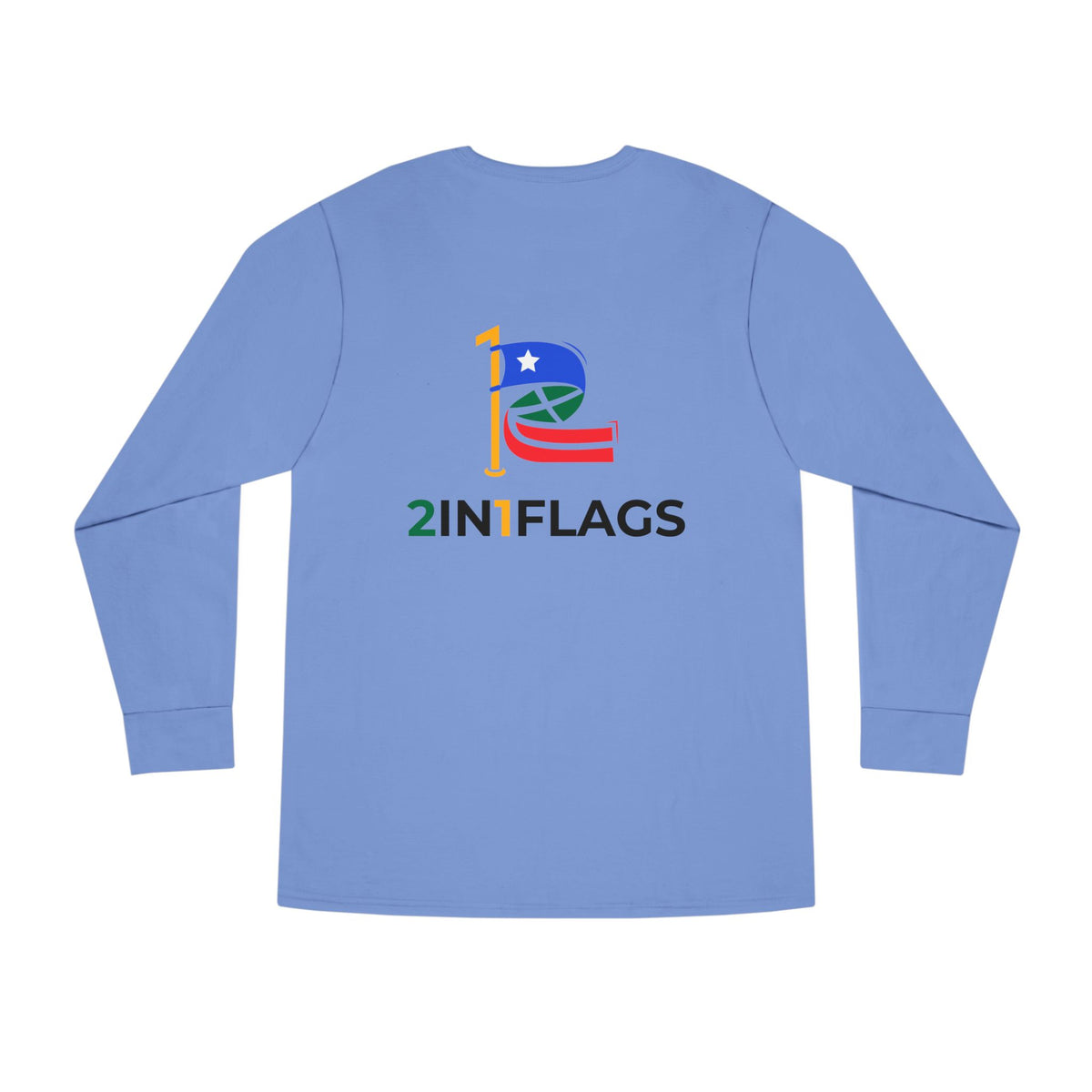 Custom 2in1 Flag Long Sleeve Tee with custom dual flag design