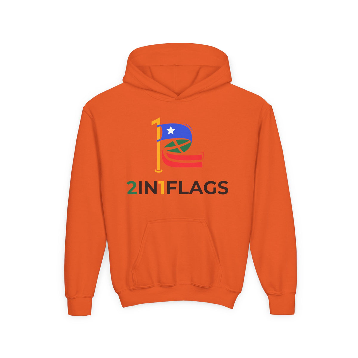 Custom 2in1 Flag Youth Hoodie with custom dual flag design