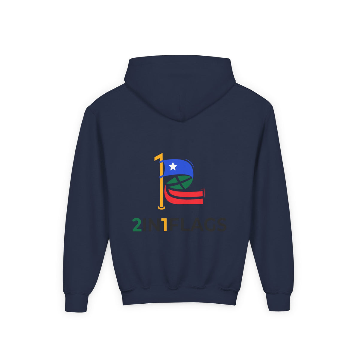 Custom 2in1 Flag Youth Hoodie with custom dual flag design