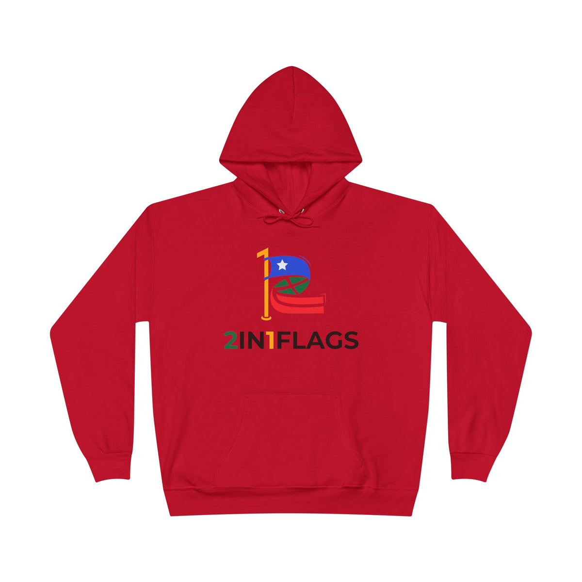 Custom 2in1 Flag Hoodie with custom dual flag design