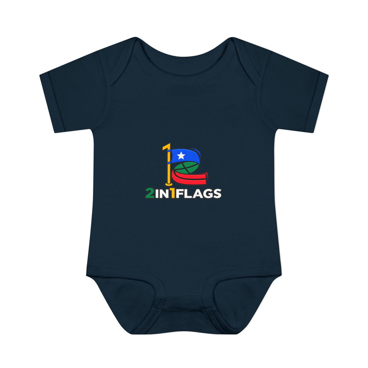 Custom 2in1 Flag Baby Bodysuit with custom dual flag design