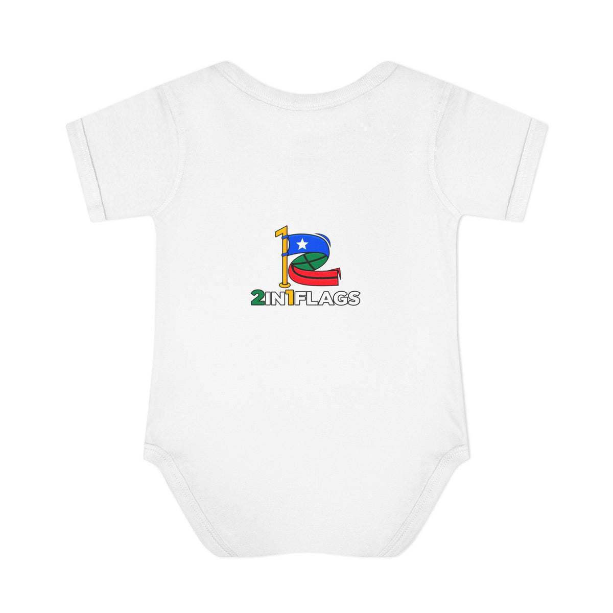 Custom 2in1 Flag Baby Bodysuit with custom dual flag design