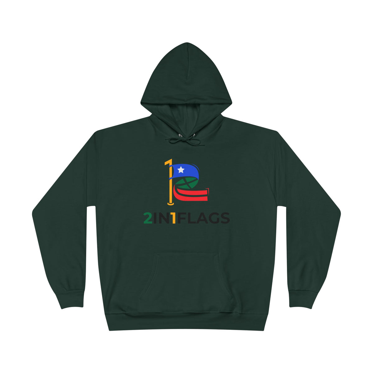 Custom 2in1 Flag Hoodie with custom dual flag design