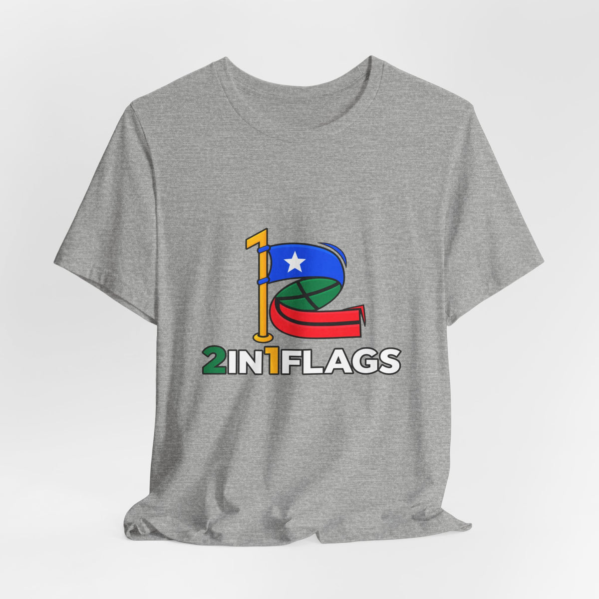 Custom 2in1 Flag T-Shirt with custom dual flag design