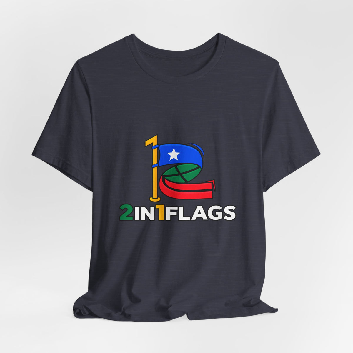 Custom 2in1 Flag T-Shirt with custom dual flag design