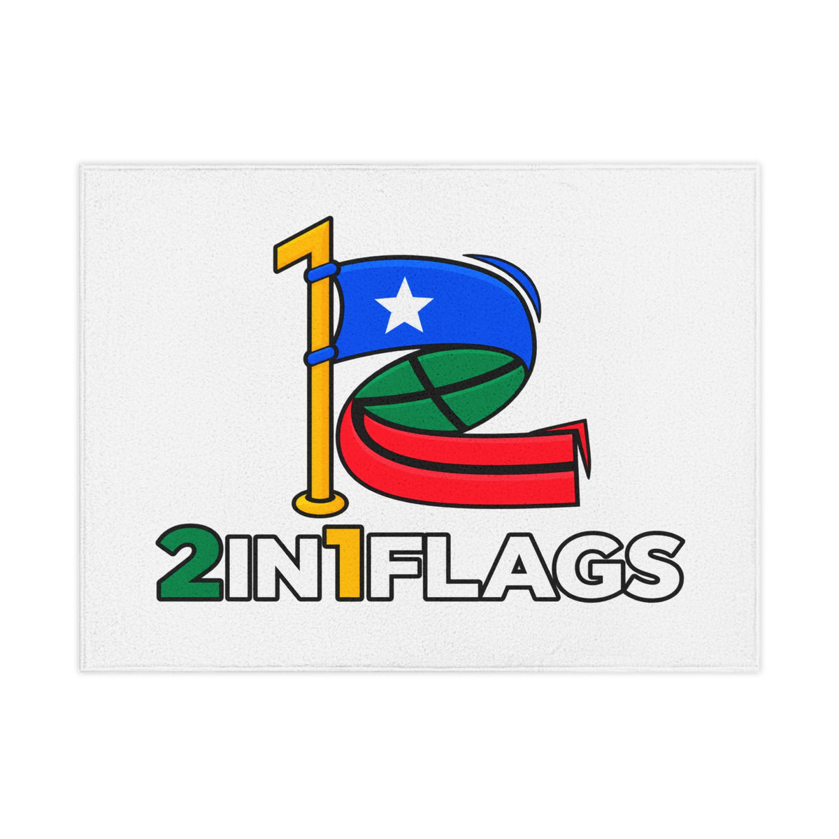 Custom 2in1 Flag Toddler Blanket with custom dual flag design