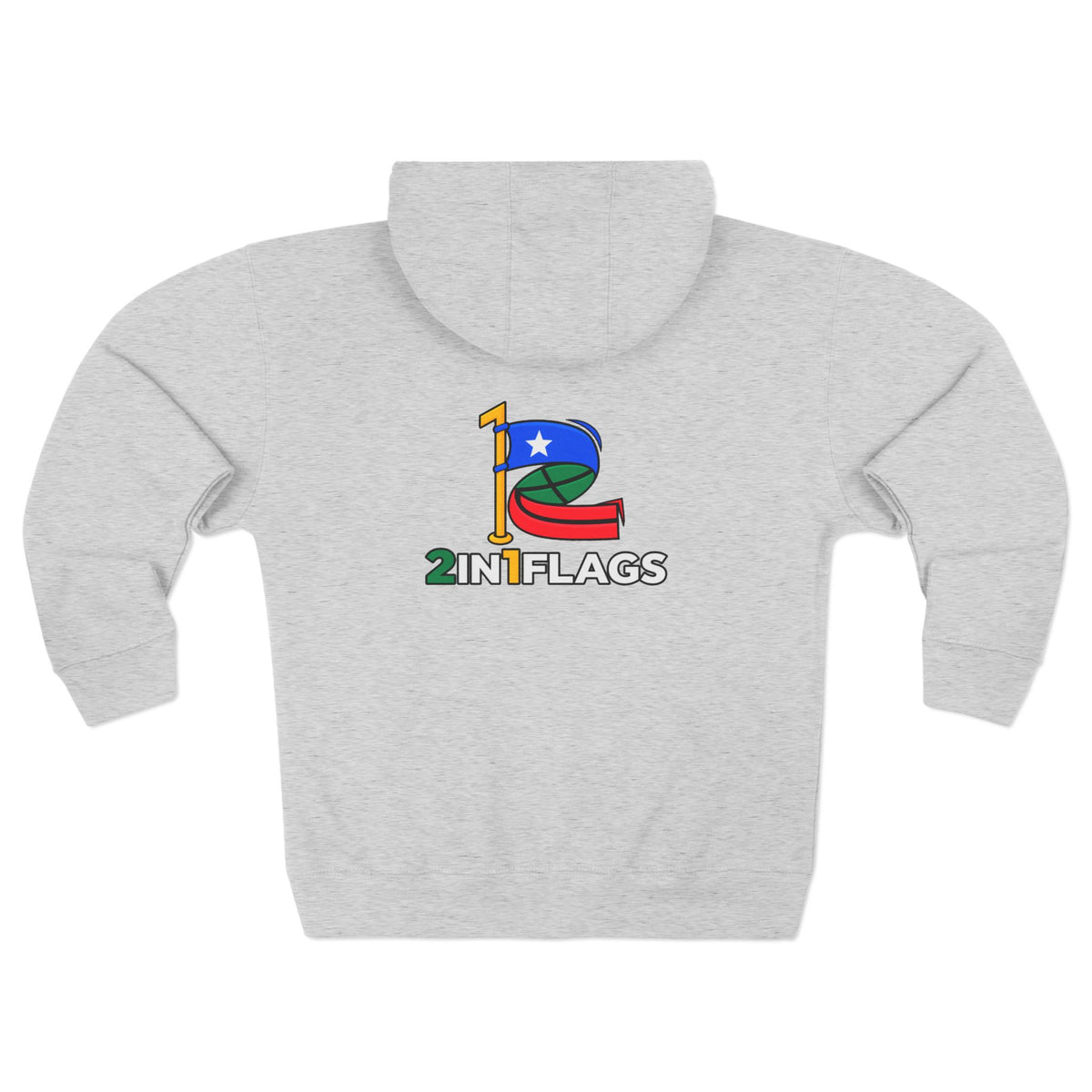Custom 2in1 Flag Zip Hoodie with custom dual flag design