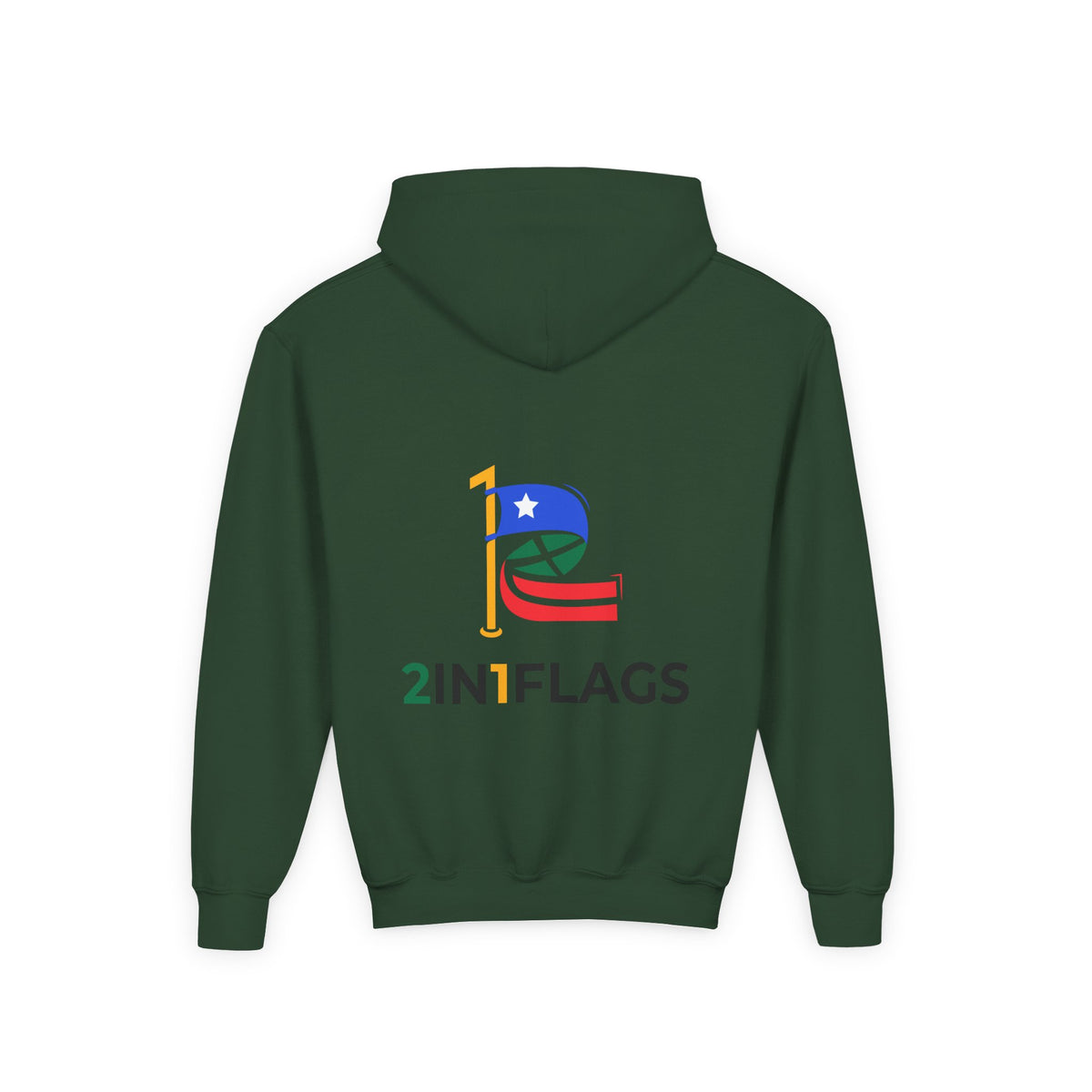 Custom 2in1 Flag Youth Hoodie with custom dual flag design