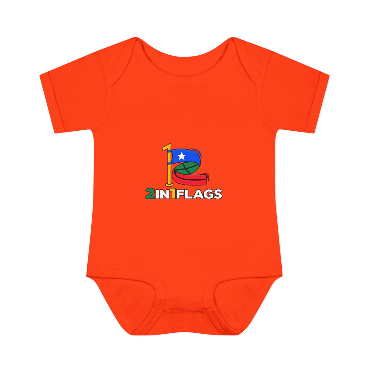Custom 2in1 Flag Baby Bodysuit with custom dual flag design