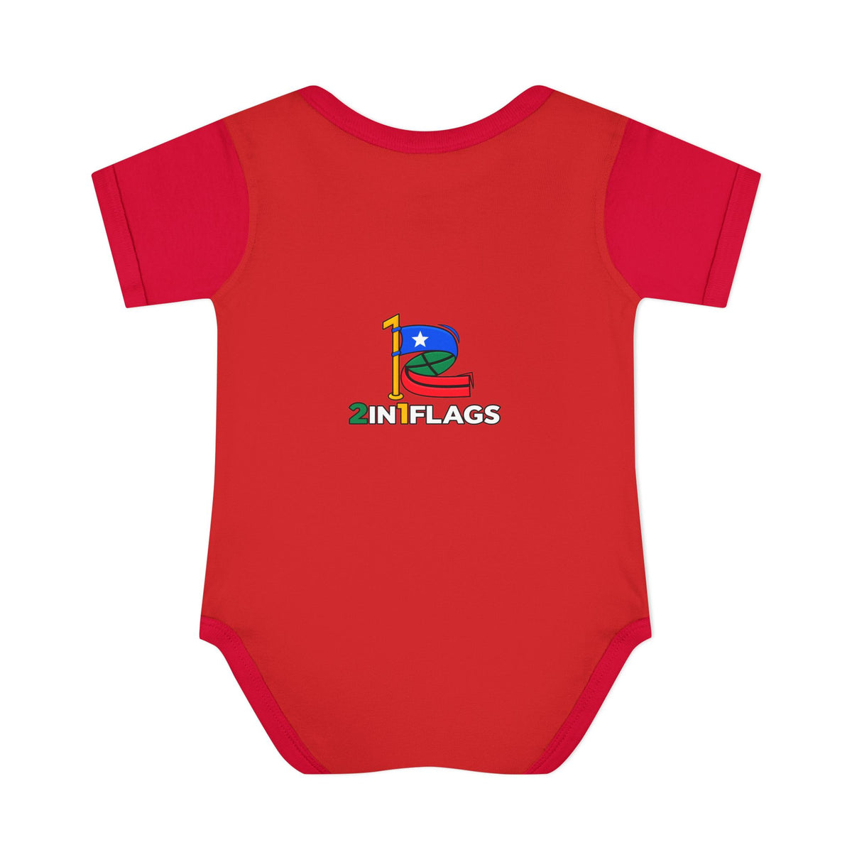 Custom 2in1 Flag Baby Bodysuit with custom dual flag design