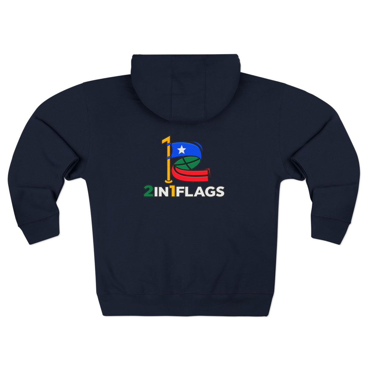 Custom 2in1 Flag Zip Hoodie with custom dual flag design