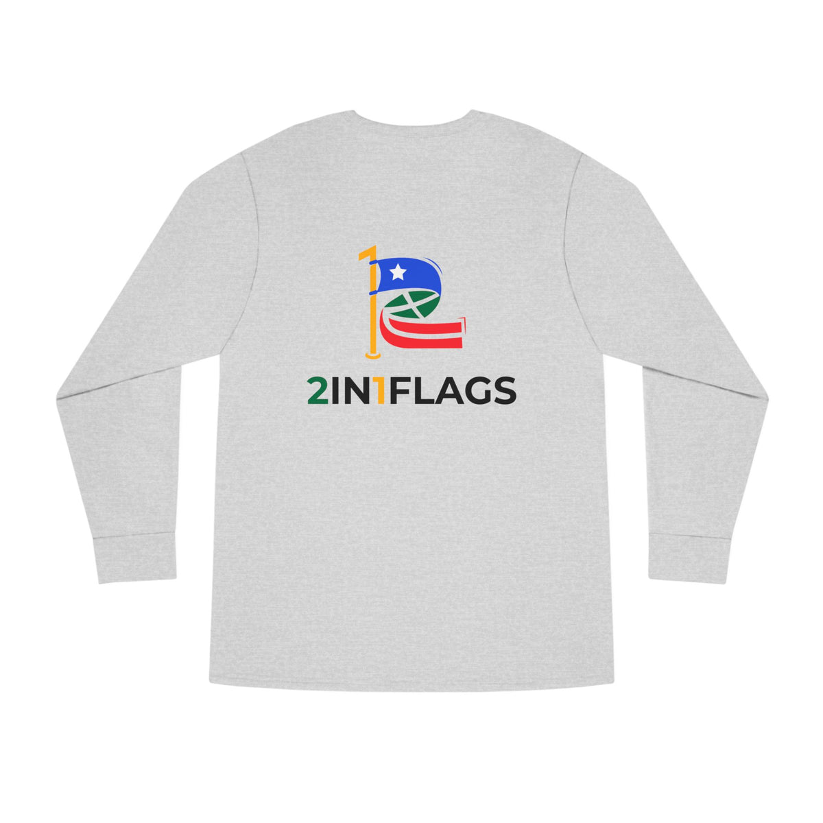 Custom 2in1 Flag Long Sleeve Tee with custom dual flag design
