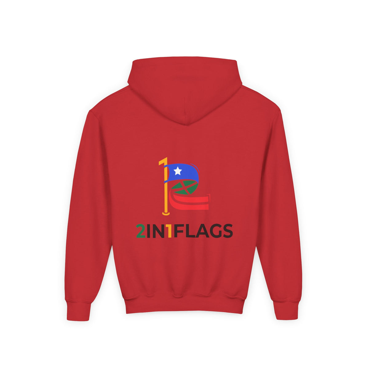 Custom 2in1 Flag Youth Hoodie with custom dual flag design