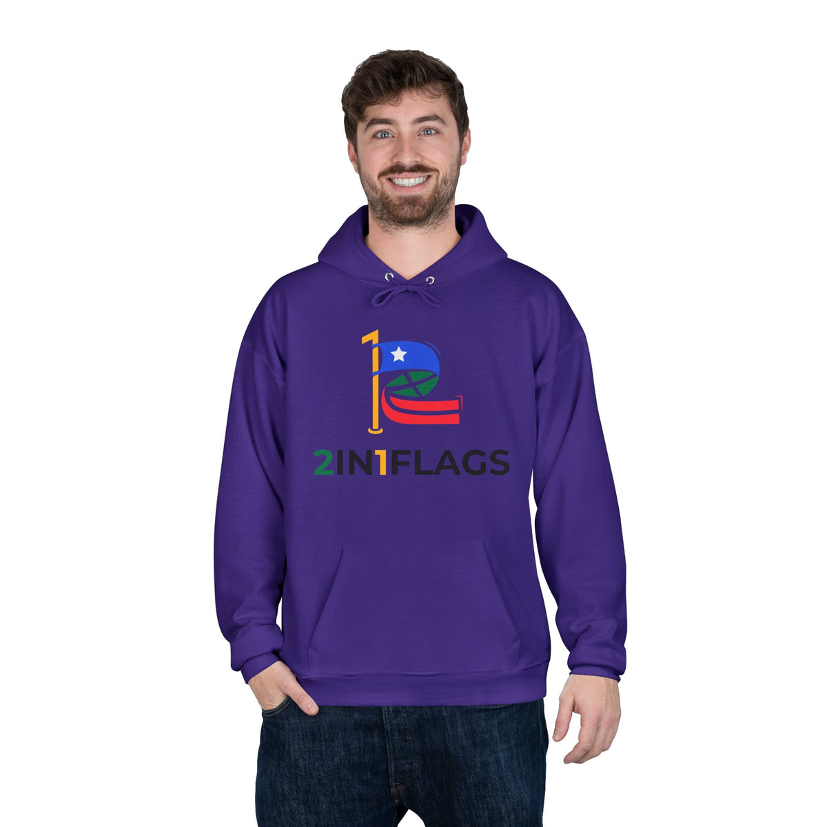 Custom 2in1 Flag Hoodie with custom dual flag design